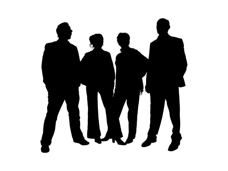 free vector Family people silhouettes